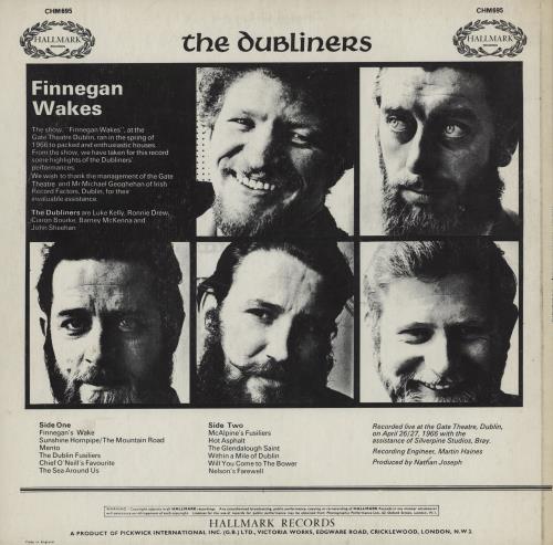 The Dubliners Finnegan Wakes vinyl LP album (LP record) UK TIQLPFI759554