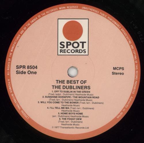 The Dubliners The Best Of The Dubliners vinyl LP album (LP record) UK TIQLPTH656440