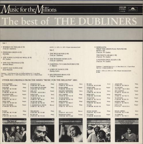The Dubliners The Best Of vinyl LP album (LP record) UK TIQLPTH783619