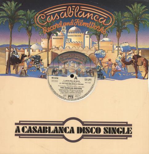 The Duncans Boys Will Be Boys / You Give Me Such A Feeling 12" vinyl single (12 inch record / Maxi-single) UK V9412BO747772