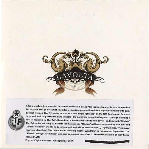 The Dykeenies Stitches CD-R acetate UK DYECRST471683