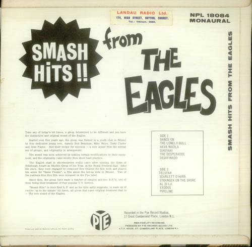 The Eagles (UK) Smash Hits From The Eagles vinyl LP album (LP record) UK U5LLPSM545063