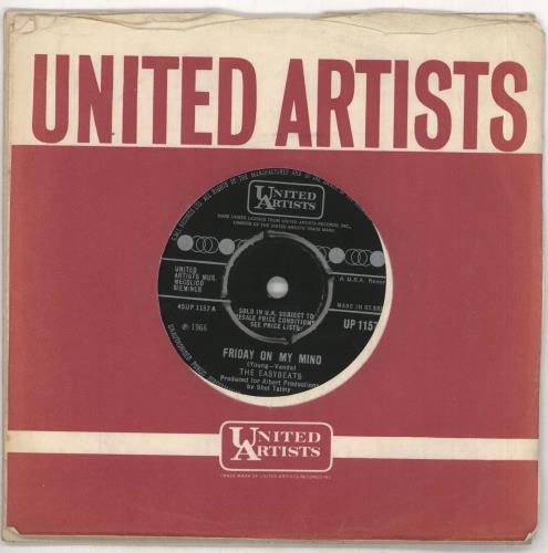 The Easybeats Friday On My Mind - 4pr 7" vinyl single (7 inch record / 45) UK ESB07FR555620