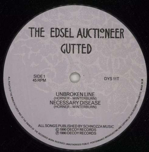The Edsel Auctioneer Gutted EP 12" vinyl single (12 inch record / Maxi-single) UK AUC12GU316645