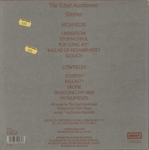 The Edsel Auctioneer Simmer vinyl LP album (LP record) UK AUCLPSI874287