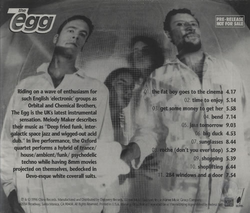 The Egg Albumen CD album (CDLP) US TEGCDAL84684