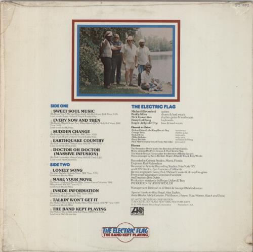 The Electric Flag The Band Kept Playing vinyl LP album (LP record) US ECFLPTH209686