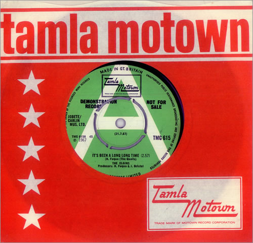 The Elgins It's Been A Long Long Time 7" vinyl single (7 inch record / 45) UK EL407IT452137