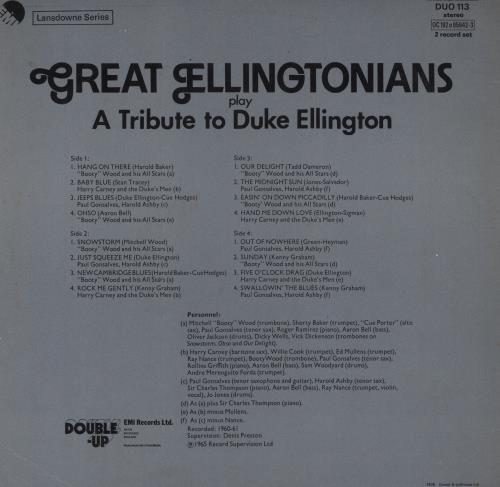 The Ellingtonians Great Ellingtonians Play A Tribute To Duke Ellington 2-LP vinyl record set (Double LP Album) UK EL82LGR412756