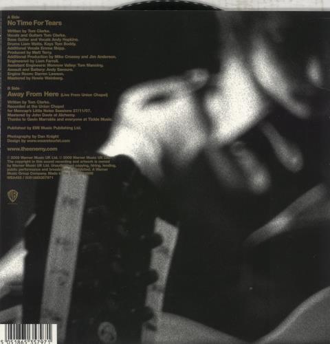 The Enemy No Time For Tears 7" vinyl single (7 inch record / 45) UK EN307NO466208