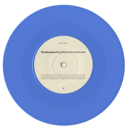 The Enemy Sing When You're In Love 7" vinyl single (7 inch record / 45) UK EN307SI473201