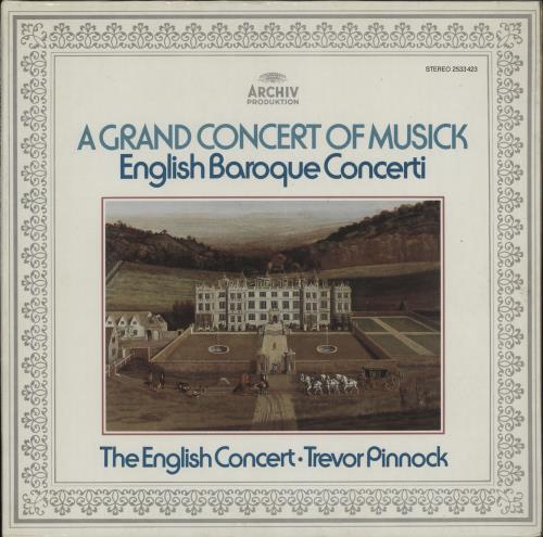 The English Concert A Grand Concert Of Musick (English Baroque Concerti) vinyl LP album (LP record) German X2XLPAG752301