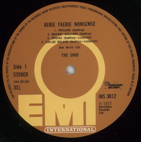 The Enid Aerie Faerie Nonsense vinyl LP album (LP record) UK EIDLPAE516917