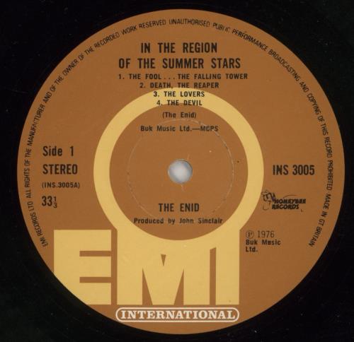 The Enid In The Region Of The Summer Stars vinyl LP album (LP record) UK EIDLPIN501287