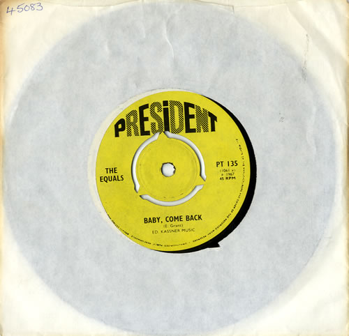 The Equals Baby Come Back - 3pr 7" vinyl single (7 inch record / 45) UK EQU07BA602060