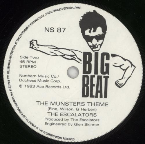 The Escalators The Munsters Theme 7" vinyl single (7 inch record / 45) UK XL707TH636633