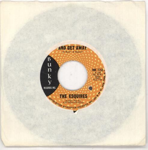 The Esquires And Get Away 7" vinyl single (7 inch record / 45) US V9I07AN733771