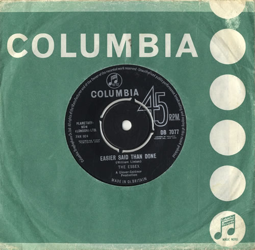 The Essex Easier Said Than Done 7" vinyl single (7 inch record / 45) UK VWU07EA571462