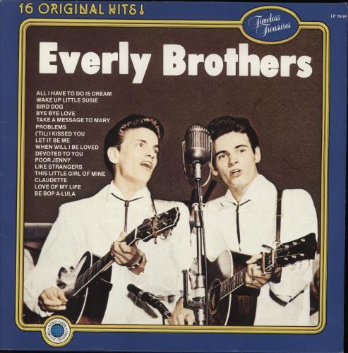 The Everly Brothers 16 Original Hits! vinyl LP album (LP record) Italian EBRLPOR865710