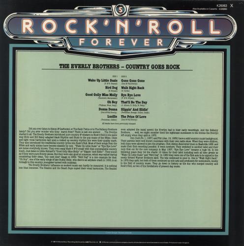 The Everly Brothers Rock'n'Roll Forever vinyl LP album (LP record) UK EBRLPRO798039