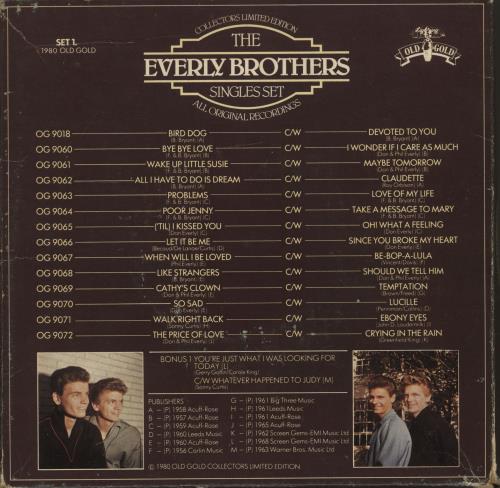 The Everly Brothers The Singles Set 7" single box set UK EBR7XTH195499