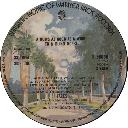 The Faces A Nod's As Good As A Wink... - 2nd + Poster vinyl LP album (LP record) UK FCELPAN601309