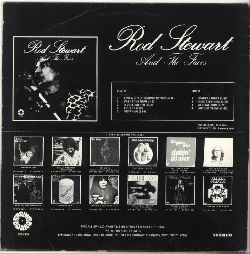 The Faces Rod Stewart And The Faces vinyl LP album (LP record) US FCELPRO697188
