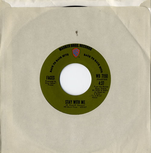 The Faces Stay With Me 7" vinyl single (7 inch record / 45) US FCE07ST575169