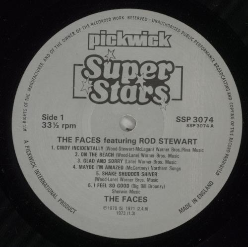 The Faces The Faces Featuring Rod Stewart vinyl LP album (LP record) UK FCELPTH66708