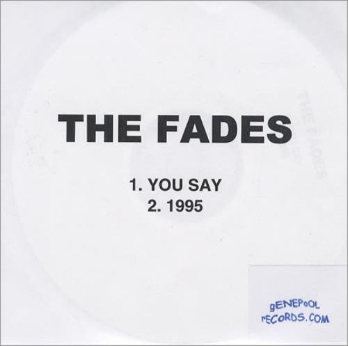 The Fades You Say CD-R acetate UK T/FCRYO247755