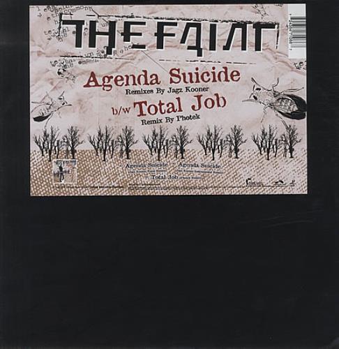 The Faint Agenda Suicide 12" vinyl single (12 inch record / Maxi-single) UK TFA12AG413393