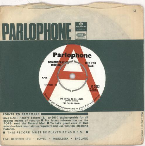 The Falling Leaves She Loves To Be Loved - Demo 7" vinyl single (7 inch record / 45) UK 0L507SH732977