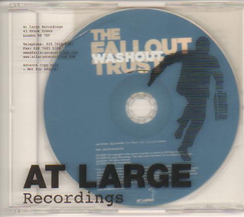 The Fallout Trust Washout CD single (CD5 / 5") UK TFUC5WA657749