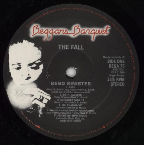 The Fall Bend Sinister vinyl LP album (LP record) UK FLLLPBE245073