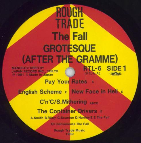The Fall Grotesque vinyl LP album (LP record) Japanese FLLLPGR819125