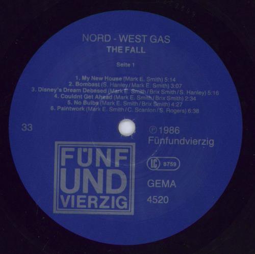 The Fall Nord-West Gas vinyl LP album (LP record) German FLLLPNO829372