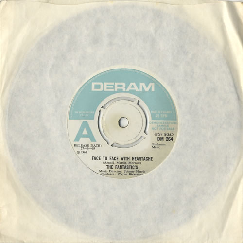 The Fantastics Face To Face With Heartache 7" vinyl single (7 inch record / 45) UK T9F07FA471561