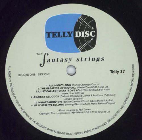 The Fantasy Strings The Fantasy Strings 2-LP vinyl record set (Double LP Album) UK 6IL2LTH820037