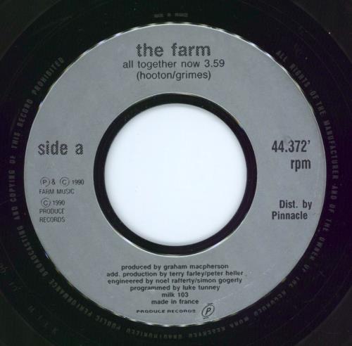 The Farm All Together Now - Wide Centre 7" vinyl single (7 inch record / 45) French FAR07AL772092