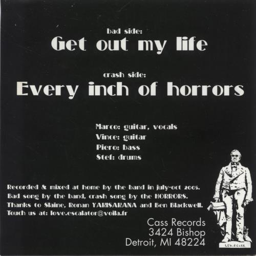 The Fatals Get Out My Life 7" vinyl single (7 inch record / 45) US -WO07GE891850