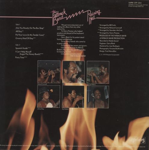 The Fatback Band Raising Hell vinyl LP album (LP record) UK FTKLPRA301227