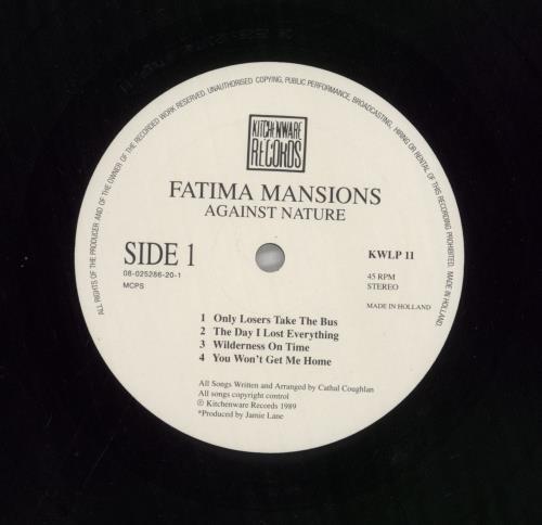 The Fatima Mansions Against Nature - blue & white p/s vinyl LP album (LP record) Dutch TFSLPAG788154