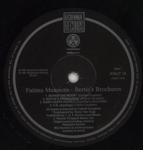 The Fatima Mansions Bertie's Brochures vinyl LP album (LP record) UK TFSLPBE528989