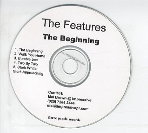 The Features The Beginning CD-R acetate UK FEZCRTH331782