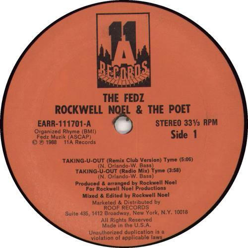 The Fedz Taking-U-Out 12" vinyl single (12 inch record / Maxi-single) US Y5H12TA709696