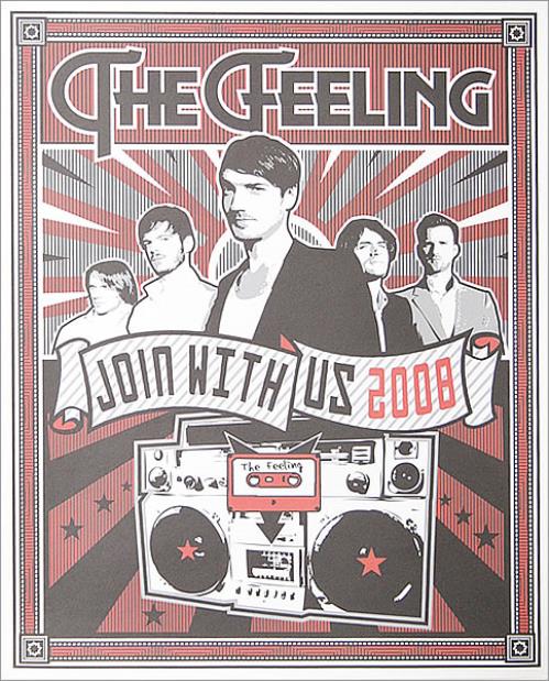 The Feeling Join With Us UK Tour 2008 Poster poster UK FE2POJO457112