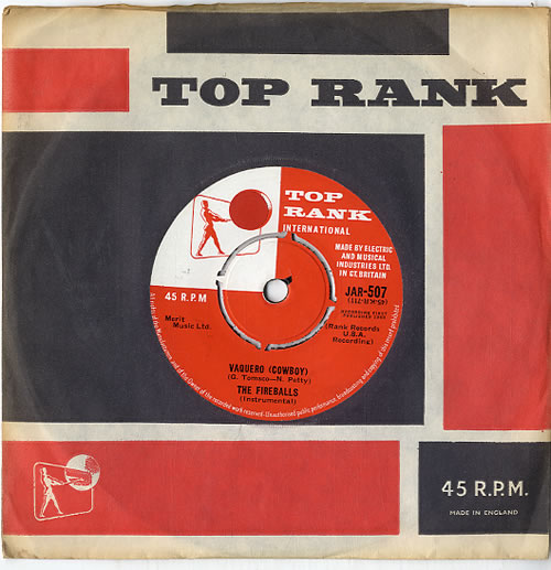 The Fireballs Vaquero (Cowboy) 7" vinyl single (7 inch record / 45) UK VW-07VA613396