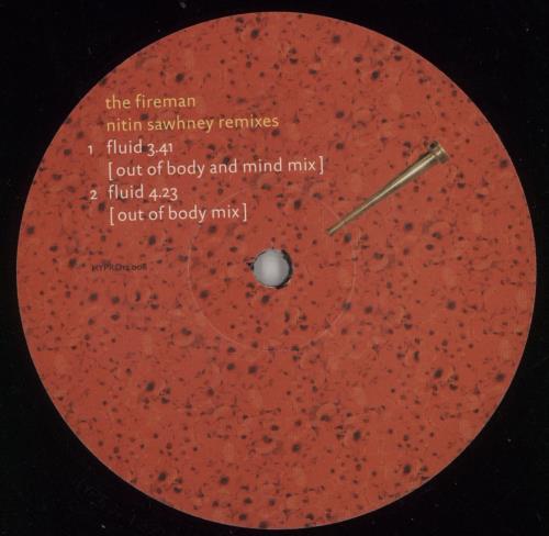 The Fireman Fluid - Nitin Sawhney Remixes / EX 12" vinyl single (12 inch record / Maxi-single) UK TFR12FL142776