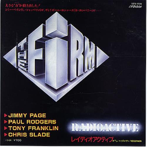 The Firm (Rock) Radioactive 7" vinyl single (7 inch record / 45) Japanese FRM07RA296418