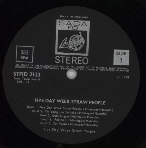 The Five Day Week Straw People The Five Day Week Straw People - 1st - VG vinyl LP album (LP record) UK FIZLPTH839686
